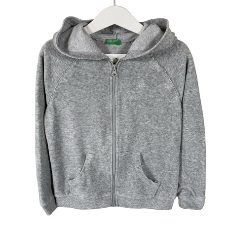 Tyttöjen Benetton - Huppari, koko 116 - 122 - Harmaa ()