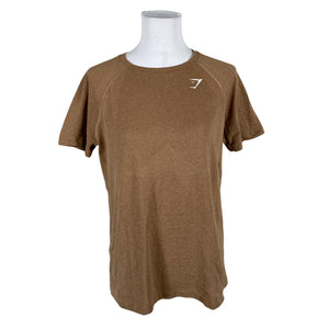 Naisten Gymshark - Urheilupaita, lyhyet hihat, koko 40 - Ruskea (1)