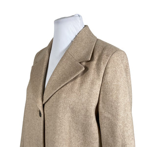 Naisten Selected - Villakangastakki, koko 44 - Beige (2)