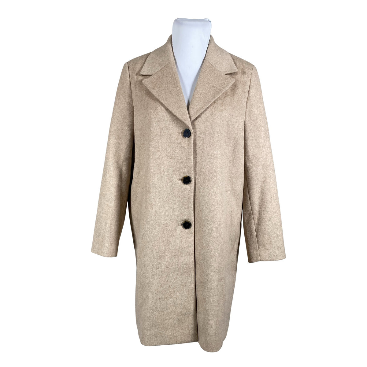 Naisten Selected - Villakangastakki, koko 44 - Beige (1)