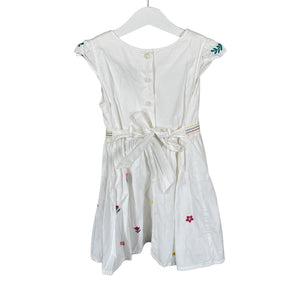Tyttöjen Frugi - Kangasmekko, koko 104 - 110 - Valkoinen (2)