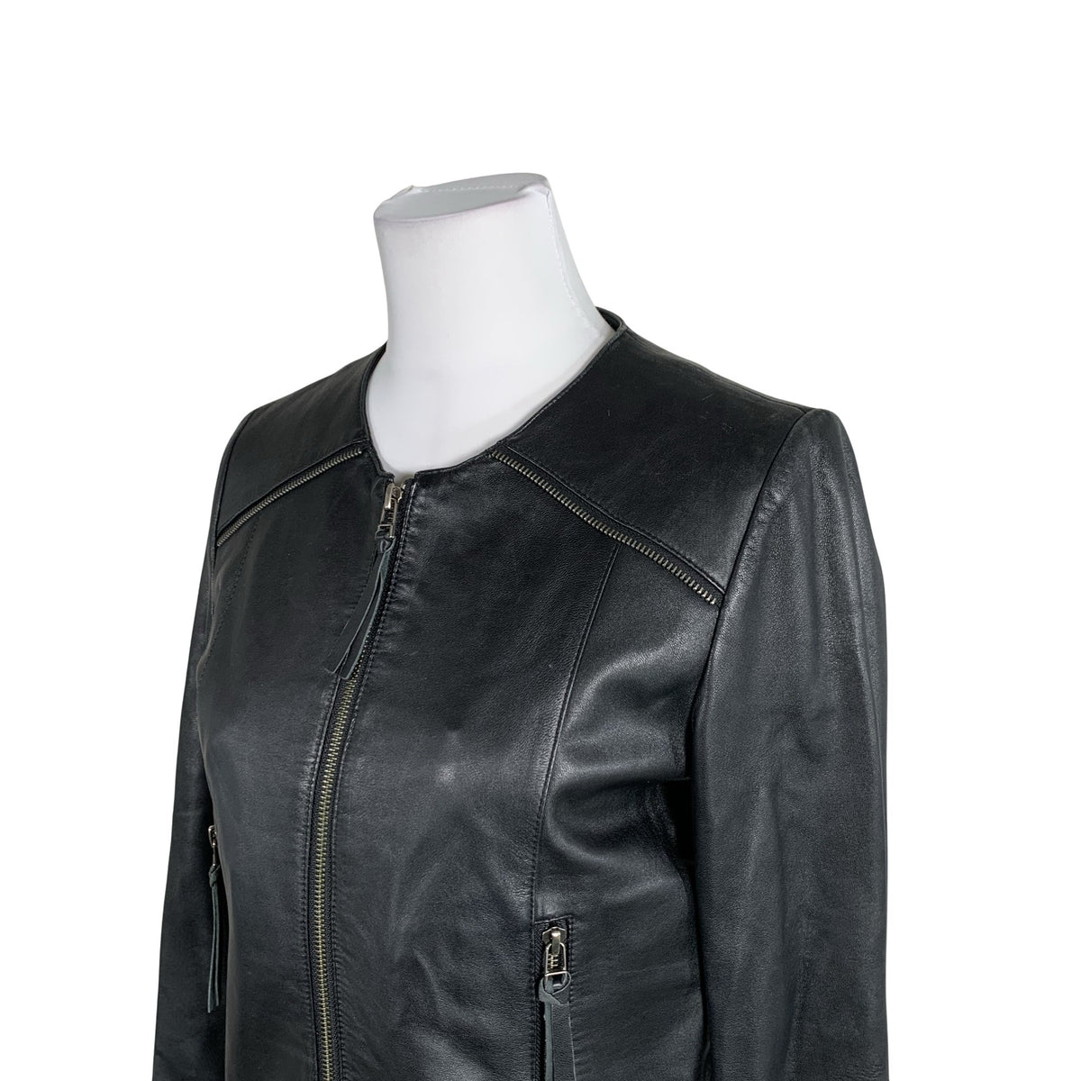 Naisten Selected - Nahkatakki, koko 36 - Musta (3)