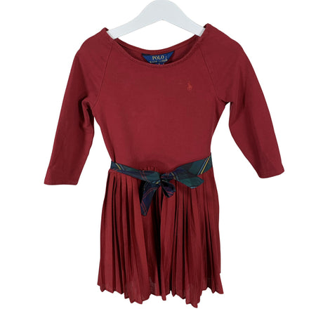 Tyttöjen Polo Ralph Lauren - Trikoomekko, koko 110 - 116 - Punainen ()