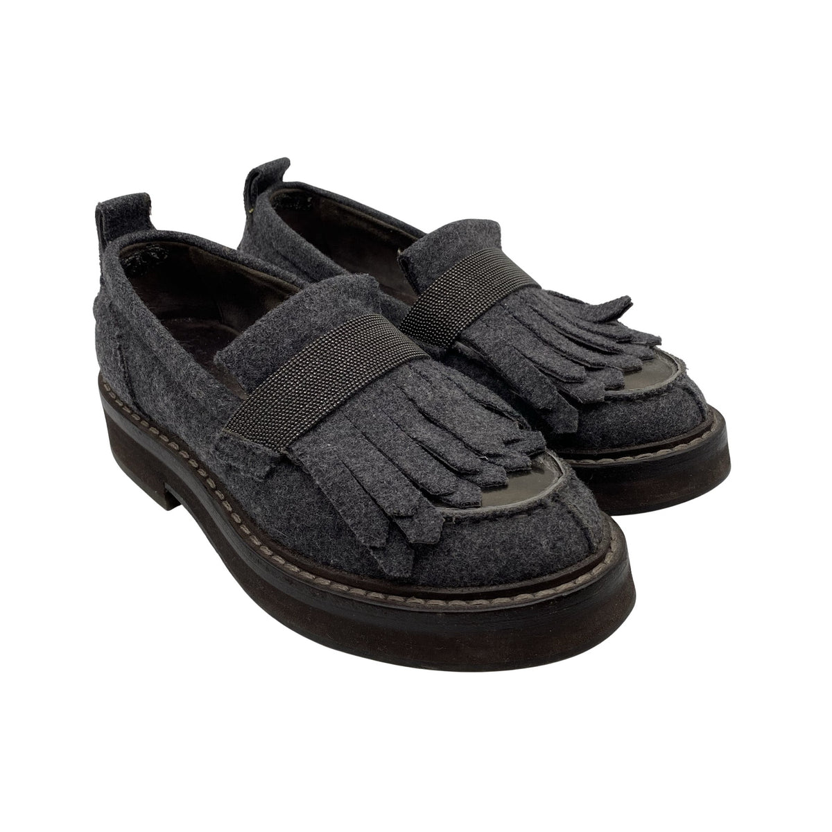 Naisten Brunello Cucinelli - Loaferit, koko 35 - Harmaa (3)