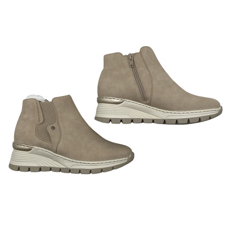 Naisten Rieker - Nilkkurit, koko 39 - Beige ()