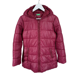 Tyttöjen Benetton - Toppatakki, koko 158 - 164 - Pinkki (1)