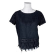 Naisten Maison Scotch - Lyhythihainen pusero, koko 40 - Musta ()