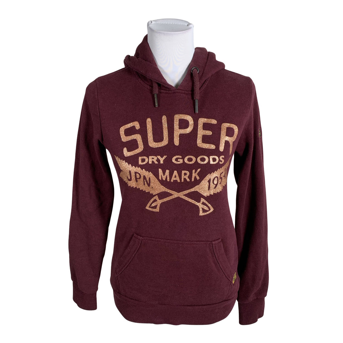Naisten Superdry - Huppari, koko 34 - Viininpunainen (1)