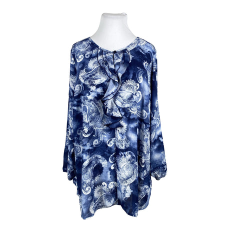 Naisten M.Collection - Sifonkitunika, koko 50 - Sininen ()
