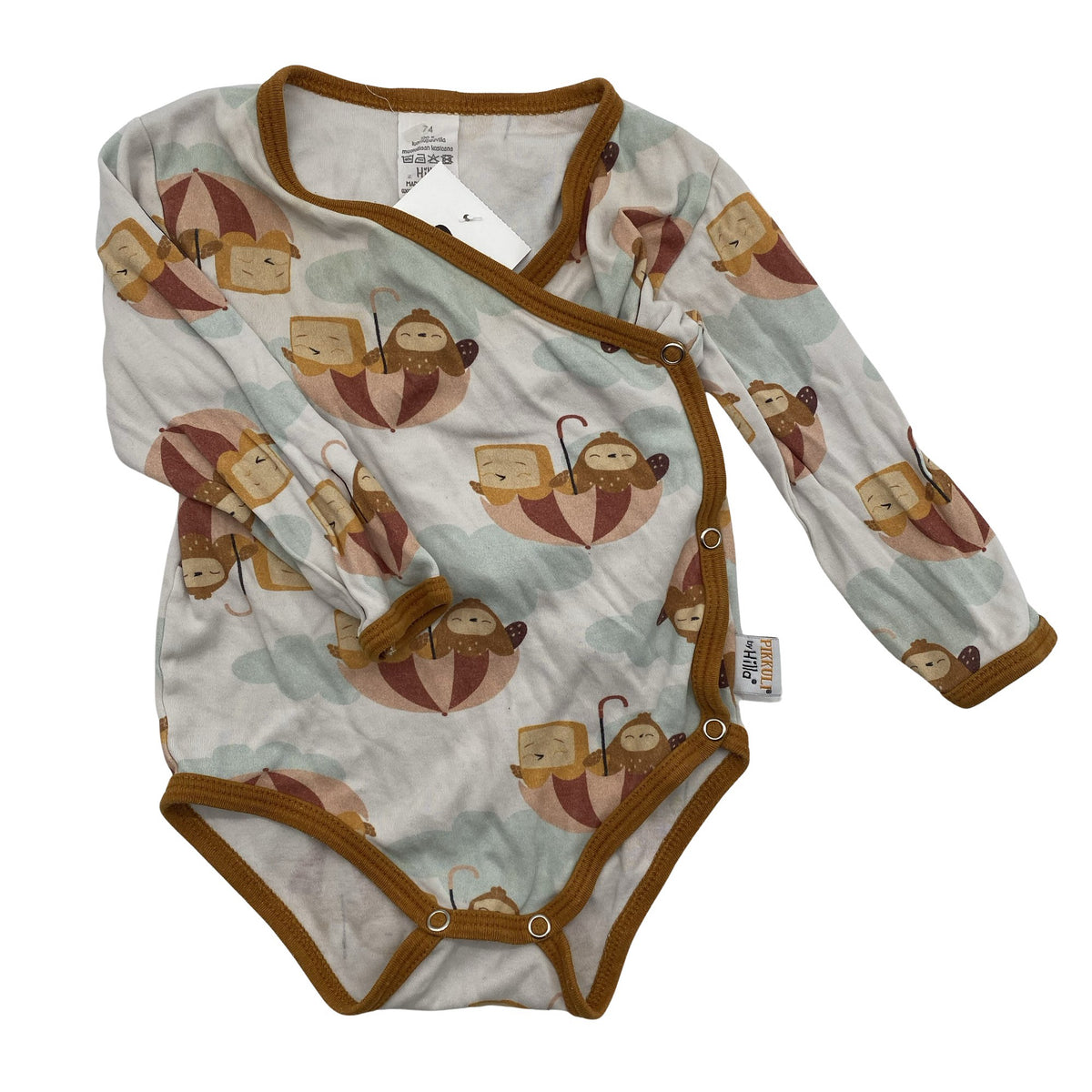 Unisex Hilla - Kietaisubody, koko 68 - 74 - Valkoinen (1)
