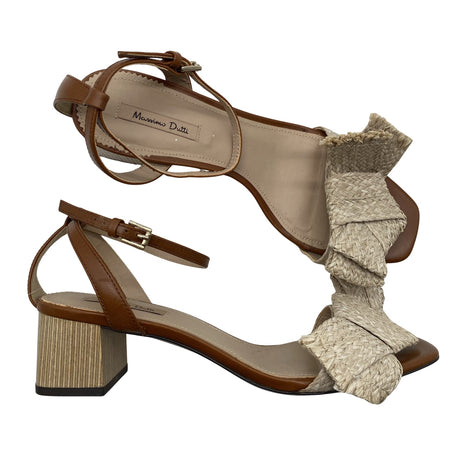 Naisten Massimo Dutti - Korolliset sandaalit, koko 39 - Ruskea ()
