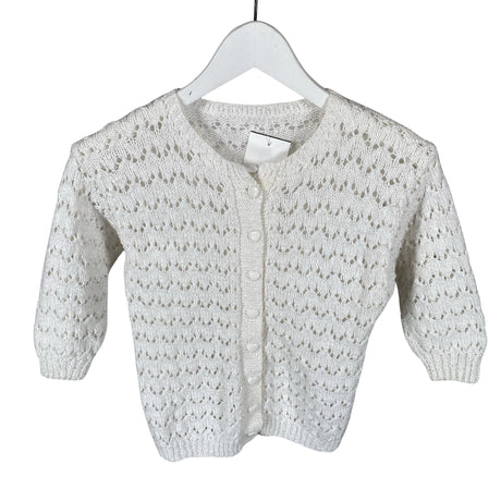 Tyttöjen Handmade - Neuletakki, koko 152 - 158 - Valkoinen ()