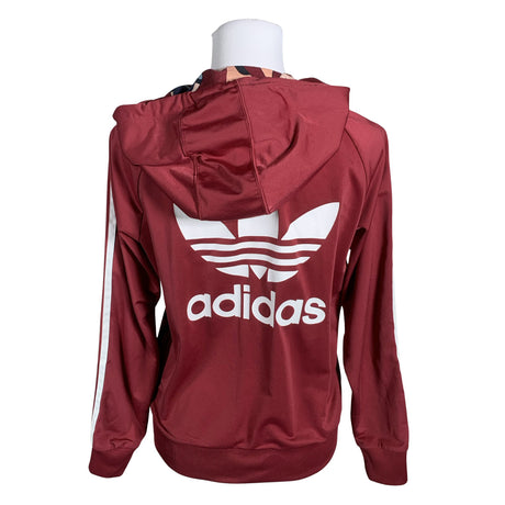 Naisten Adidas - Verryttelytakki, koko 38 - Viininpunainen (2)