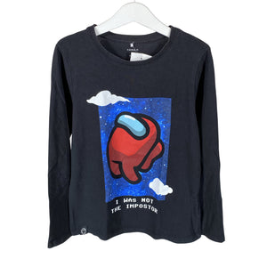 Unisex Name It - Trikoopaita, koko 122 - 128 - Musta (1)