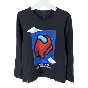 Unisex Name It - Trikoopaita, koko 122 - 128 - Musta (1)