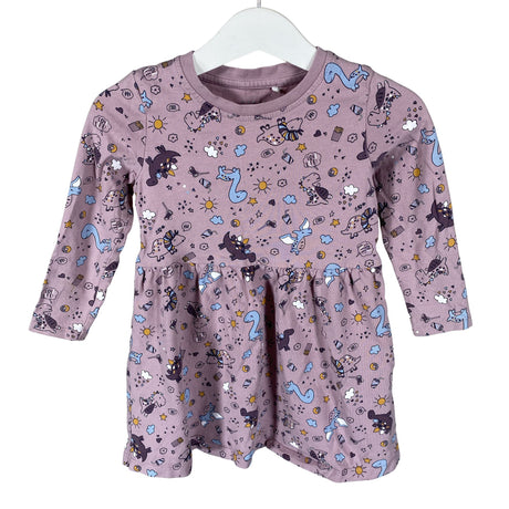 Tyttöjen Name It - Trikoomekko, koko 86 - 92 - Violetti ()