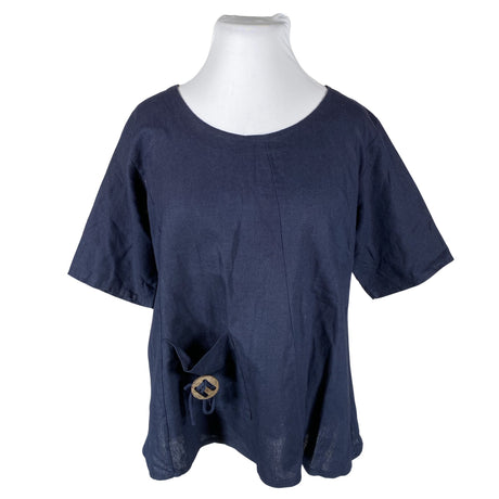 Naisten New Collection - Lyhythihainen pusero, koko 42 - Sininen ()
