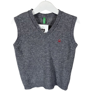Unisex Benetton - Neuleliivi, koko 104 - 110 - Harmaa (1)