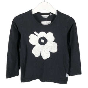 Tyttöjen Marimekko - Trikoopaita, koko 104 - 110 - Musta (1)