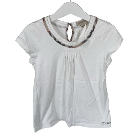 Tyttöjen Burberry - T-paita, koko 122 - 128 - Valkoinen ()