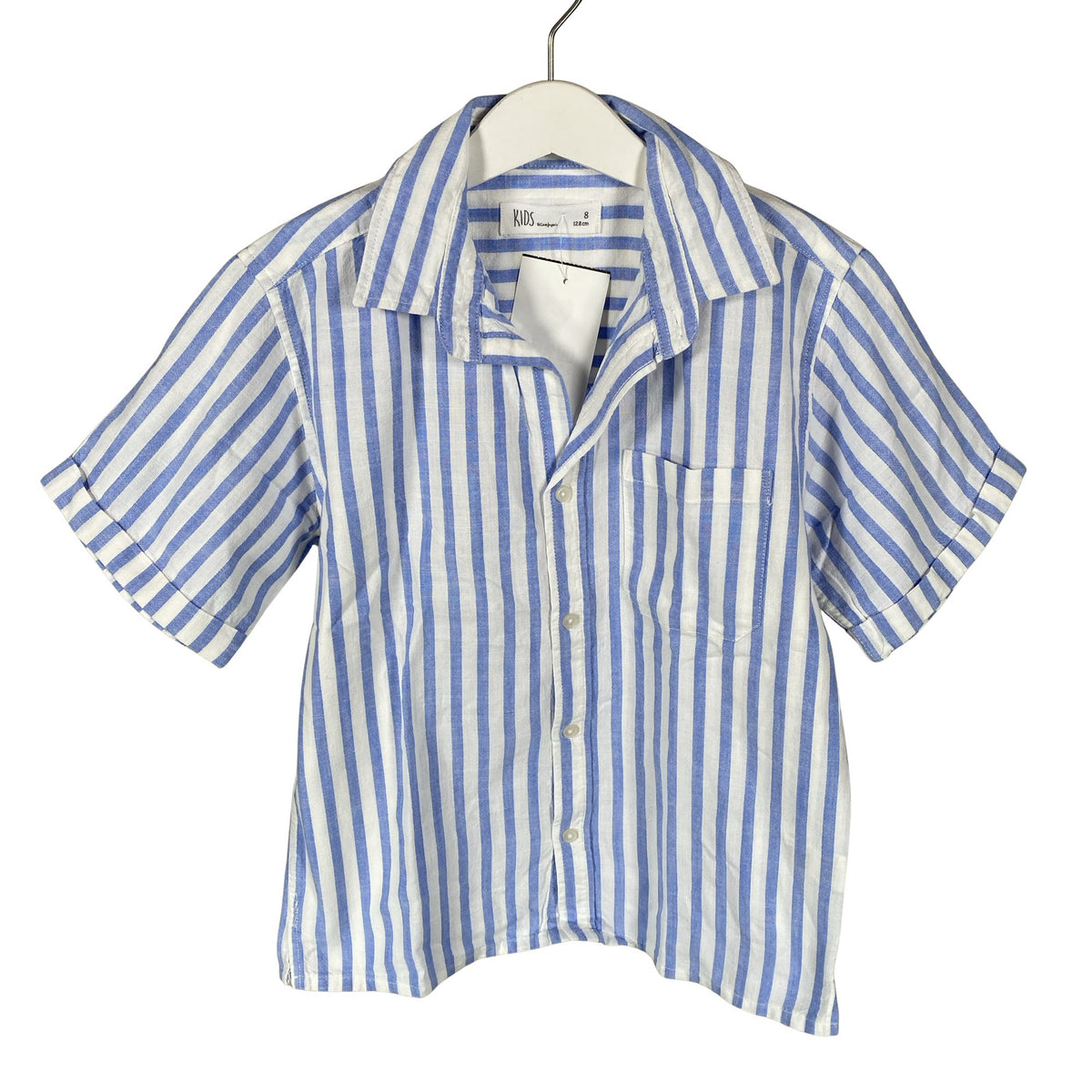 Unisex Kid's - Kauluspaita, koko 122 - 128 - Sininen (1)