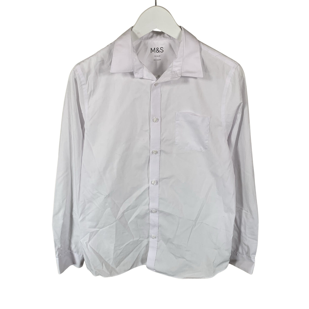 Poikien Marks&Spencer - Kauluspaita, koko 158 - 164 - Valkoinen (1)
