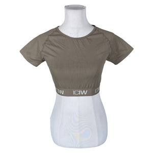 Naisten ICIW – Icaniwill - Urheilupaita, lyhyet hihat, koko 38 - Beige (1)