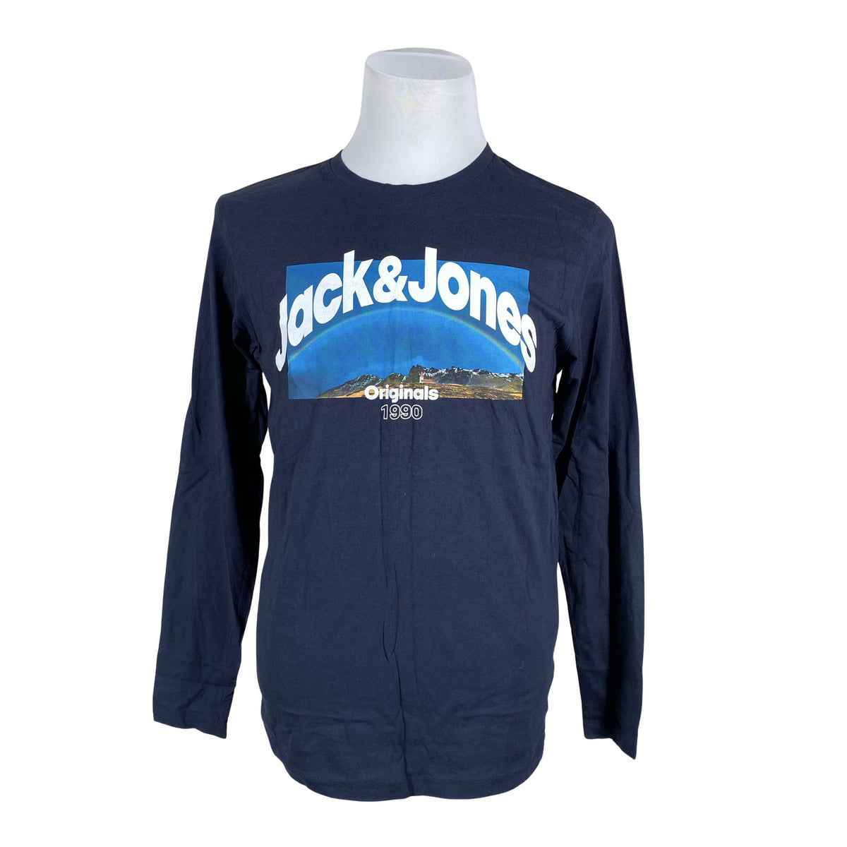 Miesten Jack & Jones - Trikoopaita, koko M - Sininen (1)