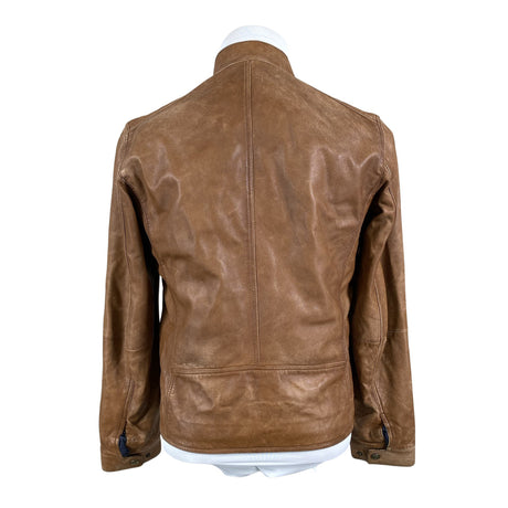 Miesten Massimo Dutti - Nahkatakki, koko M - Ruskea (2)