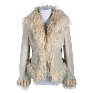 Naisten Urban Outfitters - Nahkatakki, koko 36 - Beige (1)