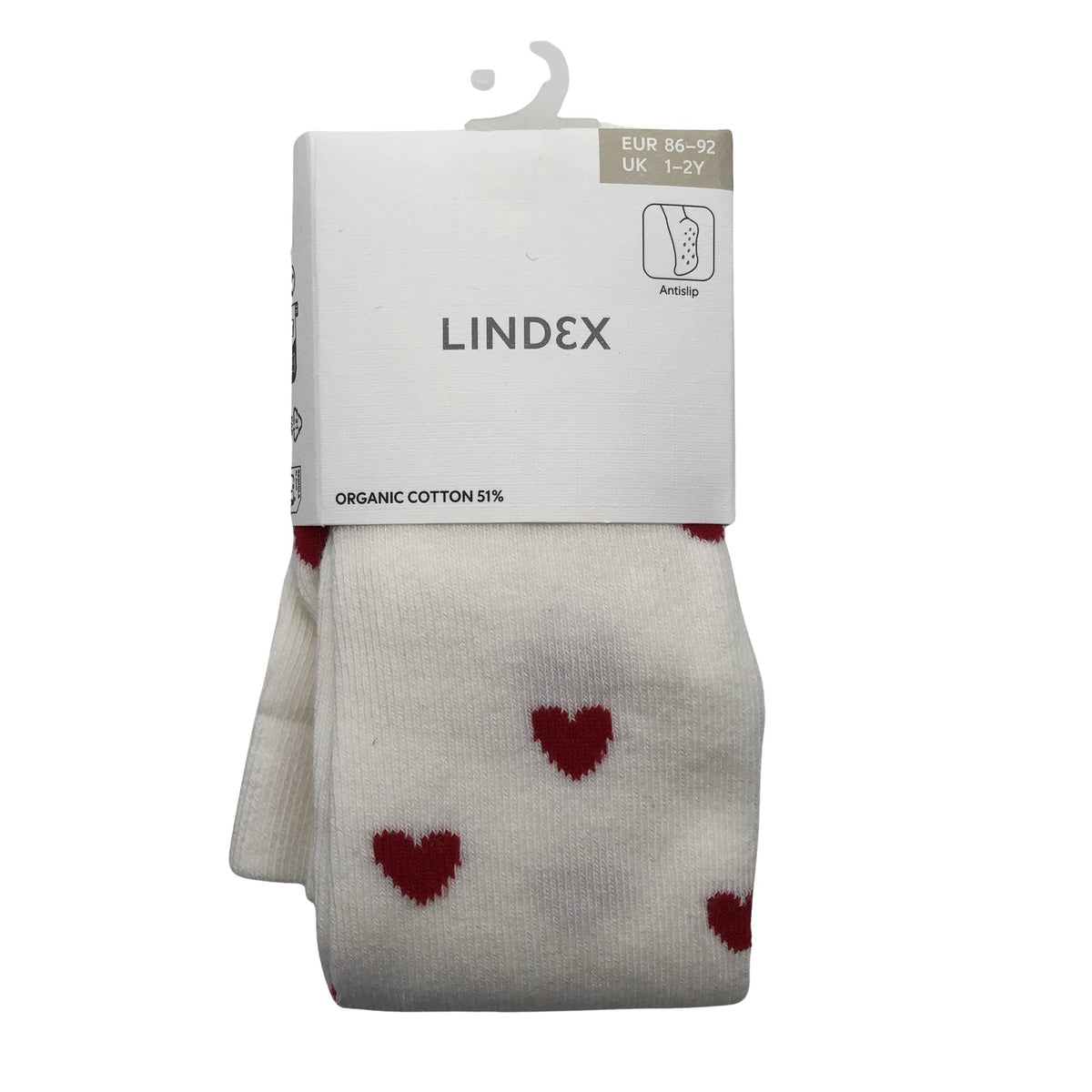 Tyttöjen Lindex - Sukkahousut, paksut, koko 86 - 92 - Valkoinen (1)