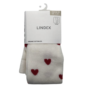 Tyttöjen Lindex - Sukkahousut, paksut, koko 86 - 92 - Valkoinen (1)
