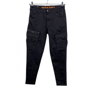 Miesten Jack & Jones - Cargohousut, koko W28 - Musta (1)