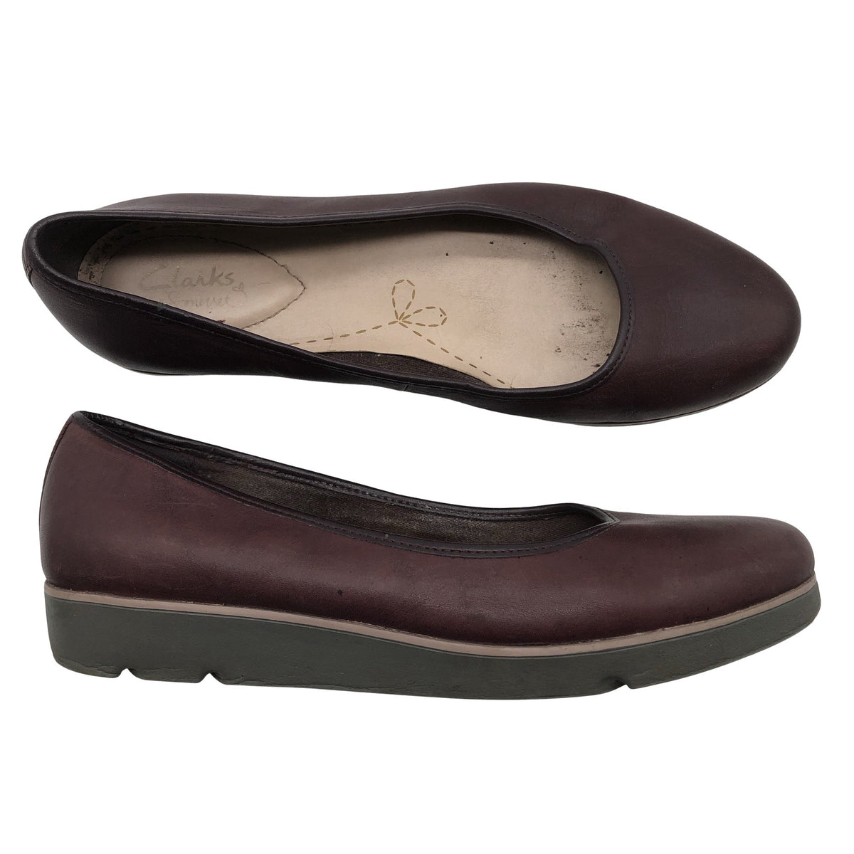 Naisten Clarks - Ballerinat, koko 39 - Ruskea (1)