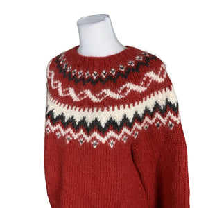 Naisten Handmade - Neulepaita, koko 40 - Punainen (3)