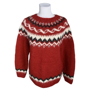 Naisten Handmade - Neulepaita, koko 40 - Punainen (1)