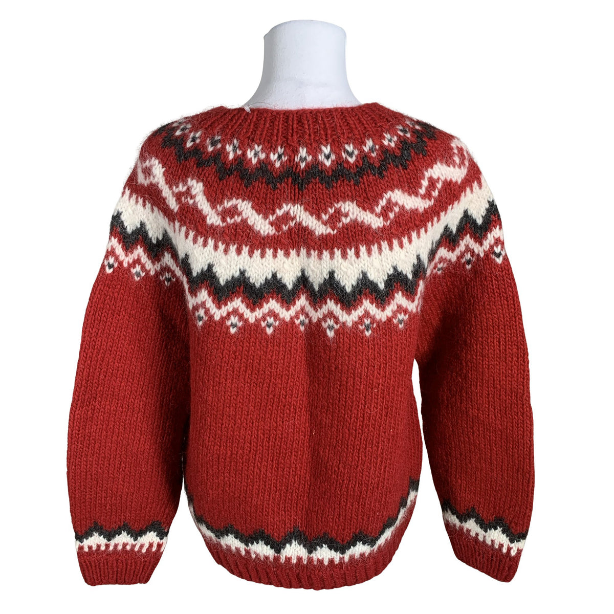 Naisten Handmade - Neulepaita, koko 40 - Punainen (2)