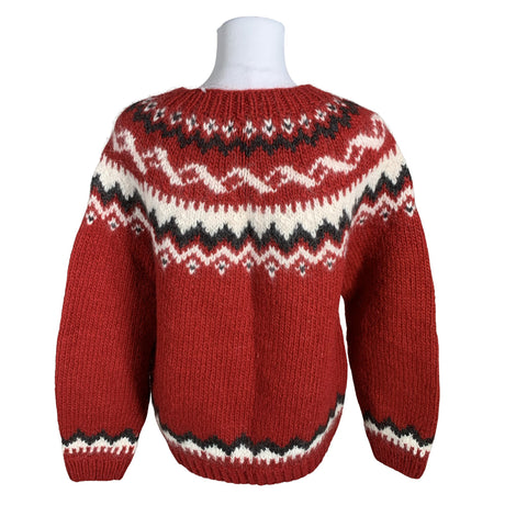 Naisten Handmade - Neulepaita, koko 40 - Punainen (2)