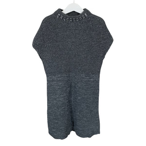 Tyttöjen Benetton - Neulemekko, koko 140 - 146 - Harmaa (1)