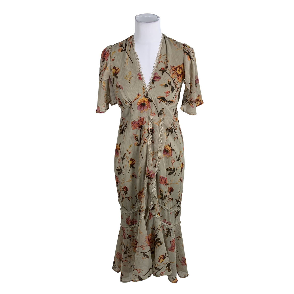 Naisten Hope & Ivy - Sifonkimekko, koko 34 - Beige (1)