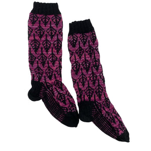 Naisten Handmade - Villasukat, koko 37 - Violetti (1)