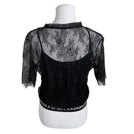 Naisten The Kooples - Lyhythihainen pusero, koko 40 - Musta (2)