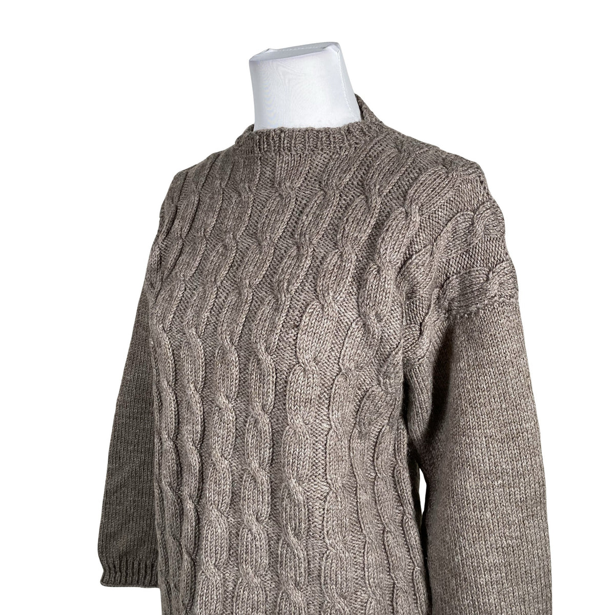 Naisten Handmade - Villapaita, koko 36 - Ruskea (2)
