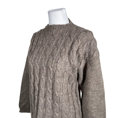 Naisten Handmade - Villapaita, koko 36 - Ruskea (2)