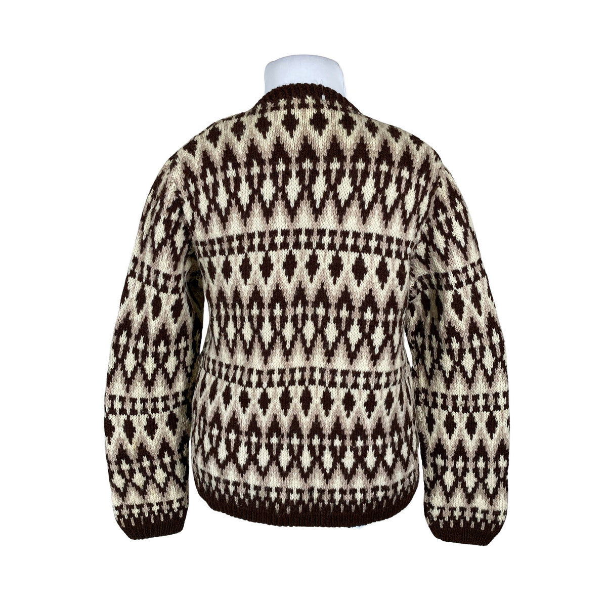 Naisten Handmade - Neuletakki, koko 42 - Ruskea (2)