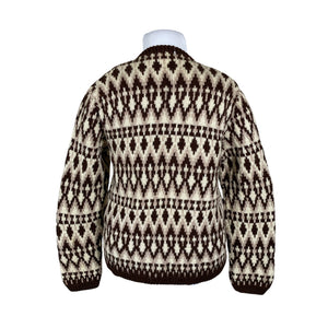 Naisten Handmade - Neuletakki, koko 42 - Ruskea (2)