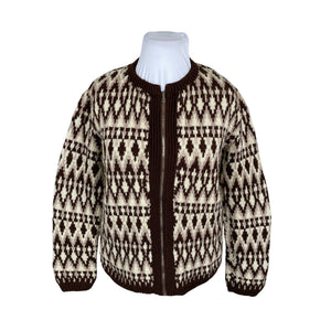 Naisten Handmade - Neuletakki, koko 42 - Ruskea (1)