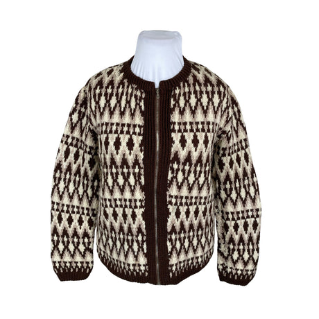 Naisten Handmade - Neuletakki, koko 42 - Ruskea ()