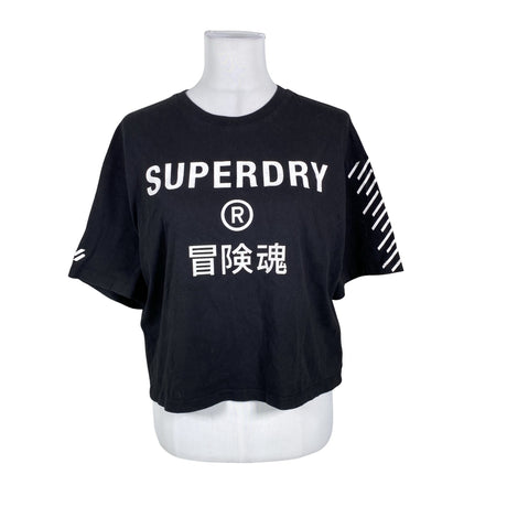 Naisten Superdry - T-paita, koko 38 - Musta ()