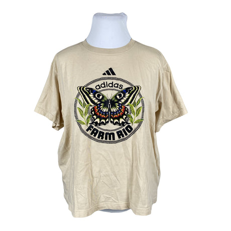 Naisten Adidas - T-paita, koko 50 - Beige ()